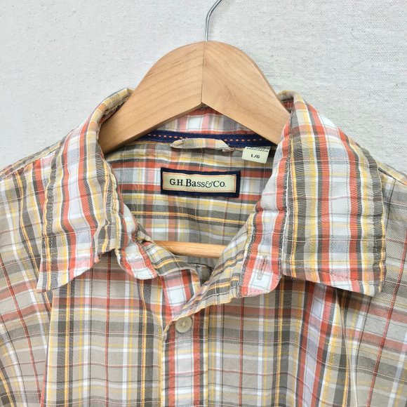 Men's G.H. Bass & Co Short Sleeve Plaid Button-Dwn - Picture 3 of 9